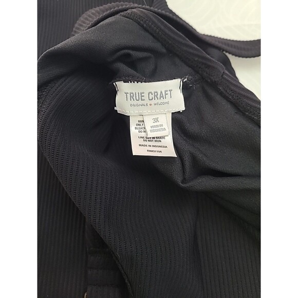 True Craft  Tankini Swim Top Women's Plus 3X Black - Picture 5 of 5